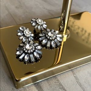 J. Crew crystal flower earrings
